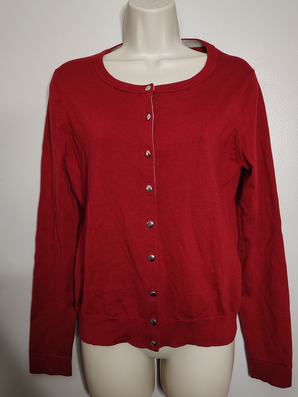 Banana Republic Red Merino Wool Blend  Cardigan Lightweight Women's Size XS